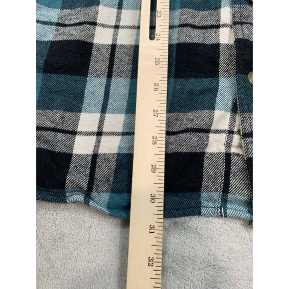 C.E. Schmidt Workwear Mens 2X Blue Plaid Flannel Long Sleeve Shirt - Picture 5 of 8